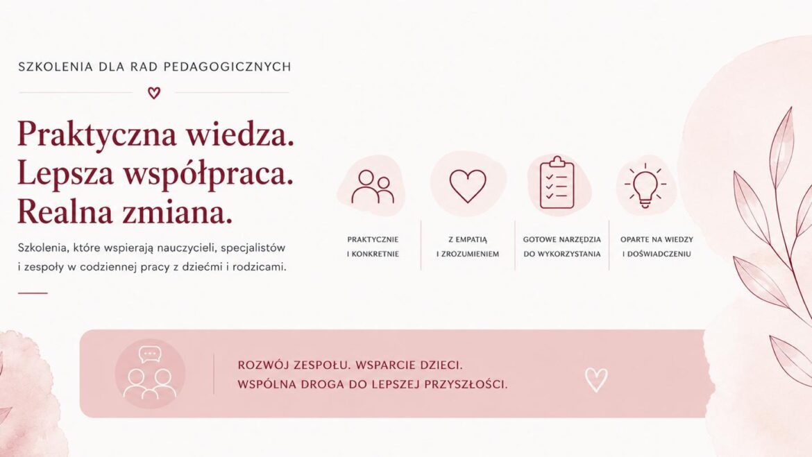 Szkolenia dla nauczycieli i specjalistów