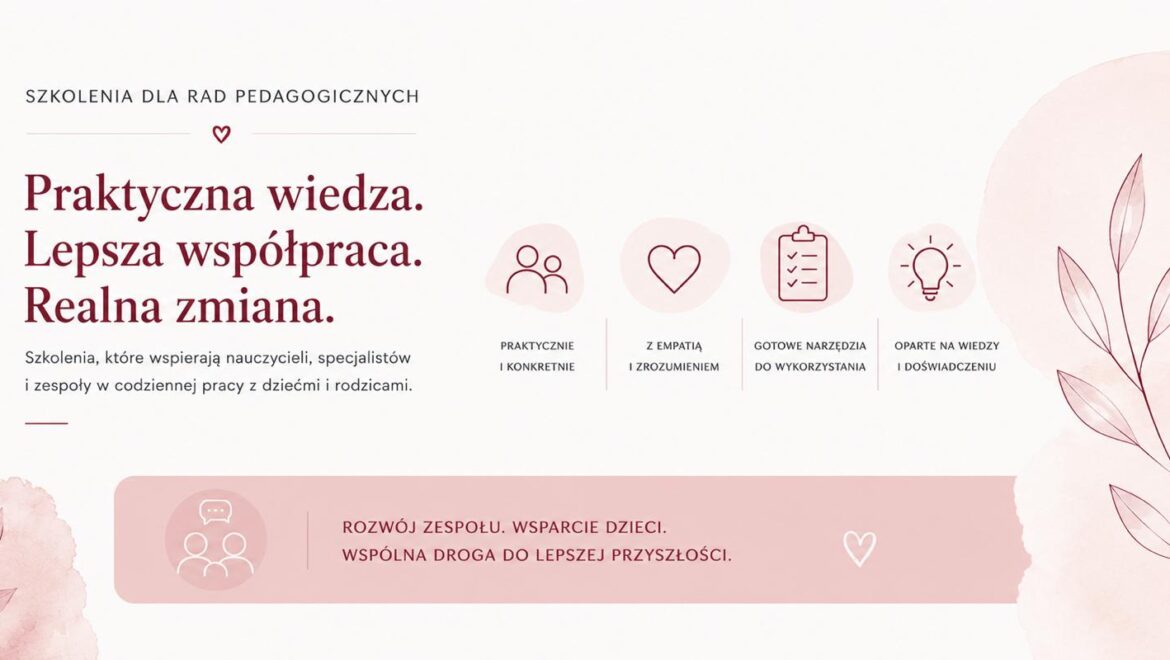 Szkolenia dla nauczycieli i specjalistów